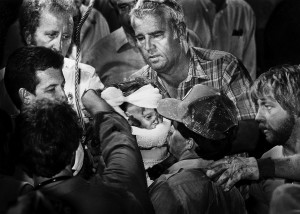 Scott Shaw's Pulitzer Prize Winning Photo taken as Baby Jessica McClure was pulled from the well in Midland, Texas